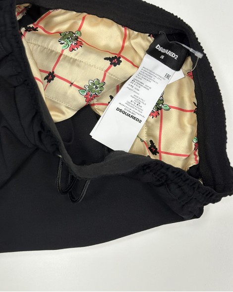 Kalhoty dámské Dsquared2 černé plátěné